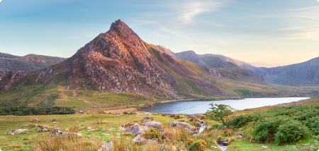 mountain lake in snowdonia national park